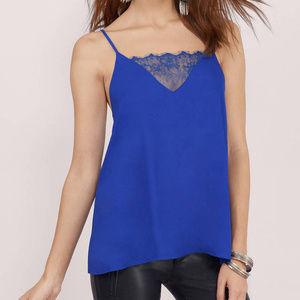 Tobi blue lace cami NWT